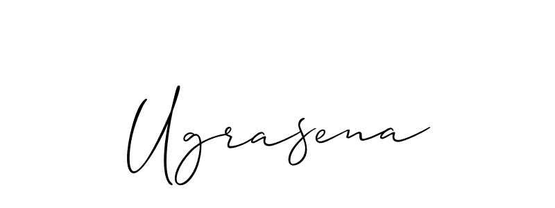 How to Draw Ugrasena signature style? Allison_Script is a latest design signature styles for name Ugrasena. Ugrasena signature style 2 images and pictures png