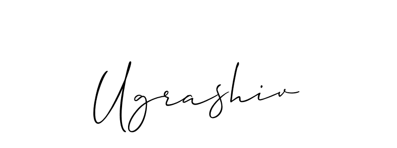 Create a beautiful signature design for name Ugrashiv. With this signature (Allison_Script) fonts, you can make a handwritten signature for free. Ugrashiv signature style 2 images and pictures png