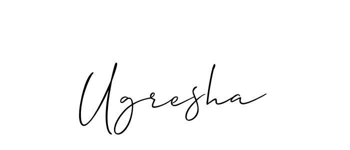 Best and Professional Signature Style for Ugresha. Allison_Script Best Signature Style Collection. Ugresha signature style 2 images and pictures png