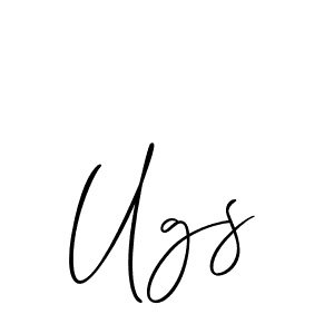 How to Draw Ugs signature style? Allison_Script is a latest design signature styles for name Ugs. Ugs signature style 2 images and pictures png