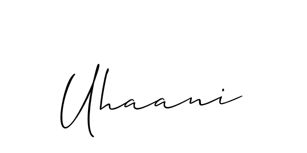 Make a beautiful signature design for name Uhaani. With this signature (Allison_Script) style, you can create a handwritten signature for free. Uhaani signature style 2 images and pictures png