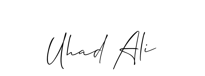 This is the best signature style for the Uhad Ali name. Also you like these signature font (Allison_Script). Mix name signature. Uhad Ali signature style 2 images and pictures png