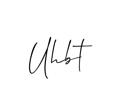 if you are searching for the best signature style for your name Uhbt. so please give up your signature search. here we have designed multiple signature styles  using Allison_Script. Uhbt signature style 2 images and pictures png