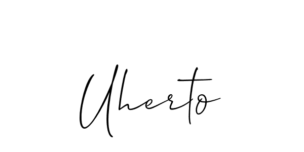 Also we have Uherto name is the best signature style. Create professional handwritten signature collection using Allison_Script autograph style. Uherto signature style 2 images and pictures png