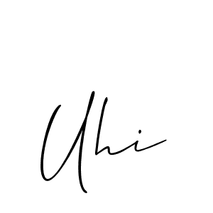 Best and Professional Signature Style for Uhi. Allison_Script Best Signature Style Collection. Uhi signature style 2 images and pictures png