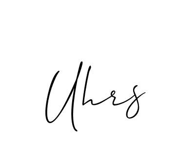 How to make Uhrs name signature. Use Allison_Script style for creating short signs online. This is the latest handwritten sign. Uhrs signature style 2 images and pictures png