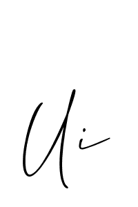 How to make Ui signature? Allison_Script is a professional autograph style. Create handwritten signature for Ui name. Ui signature style 2 images and pictures png