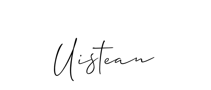 Use a signature maker to create a handwritten signature online. With this signature software, you can design (Allison_Script) your own signature for name Uistean. Uistean signature style 2 images and pictures png