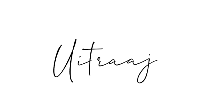 Use a signature maker to create a handwritten signature online. With this signature software, you can design (Allison_Script) your own signature for name Uitraaj. Uitraaj signature style 2 images and pictures png
