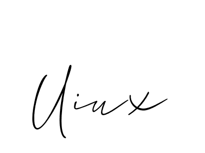 Make a beautiful signature design for name Uiux. With this signature (Allison_Script) style, you can create a handwritten signature for free. Uiux signature style 2 images and pictures png