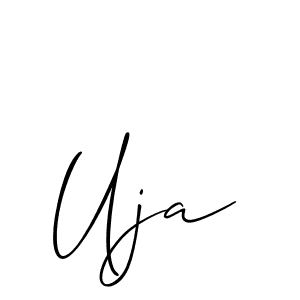 How to make Uja name signature. Use Allison_Script style for creating short signs online. This is the latest handwritten sign. Uja signature style 2 images and pictures png