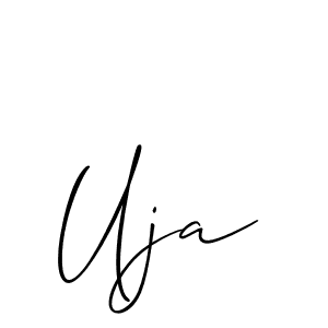 if you are searching for the best signature style for your name Uja. so please give up your signature search. here we have designed multiple signature styles  using Allison_Script. Uja signature style 2 images and pictures png