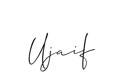 Create a beautiful signature design for name Ujaif. With this signature (Allison_Script) fonts, you can make a handwritten signature for free. Ujaif signature style 2 images and pictures png