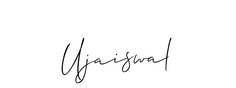 This is the best signature style for the Ujaiswal name. Also you like these signature font (Allison_Script). Mix name signature. Ujaiswal signature style 2 images and pictures png