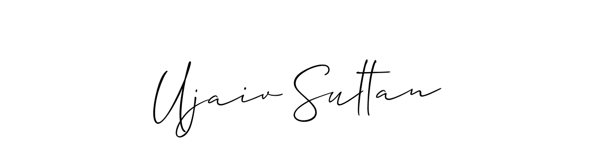 if you are searching for the best signature style for your name Ujaiv Sultan. so please give up your signature search. here we have designed multiple signature styles  using Allison_Script. Ujaiv Sultan signature style 2 images and pictures png