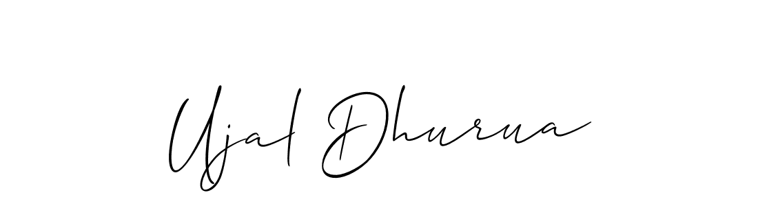 Ujal Dhurua stylish signature style. Best Handwritten Sign (Allison_Script) for my name. Handwritten Signature Collection Ideas for my name Ujal Dhurua. Ujal Dhurua signature style 2 images and pictures png