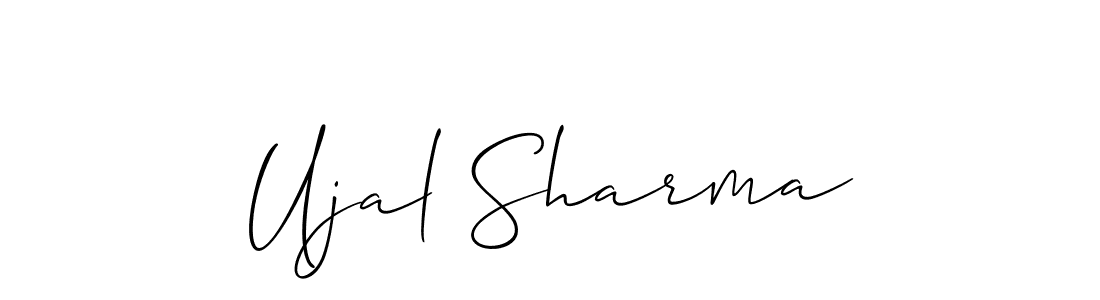 This is the best signature style for the Ujal Sharma name. Also you like these signature font (Allison_Script). Mix name signature. Ujal Sharma signature style 2 images and pictures png