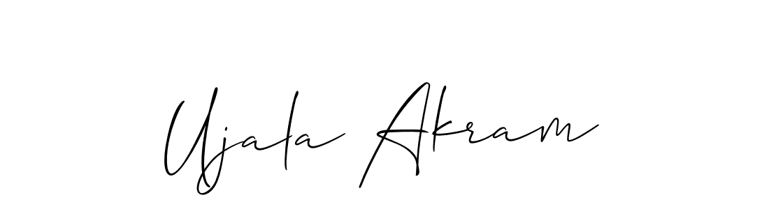 How to make Ujala Akram name signature. Use Allison_Script style for creating short signs online. This is the latest handwritten sign. Ujala Akram signature style 2 images and pictures png