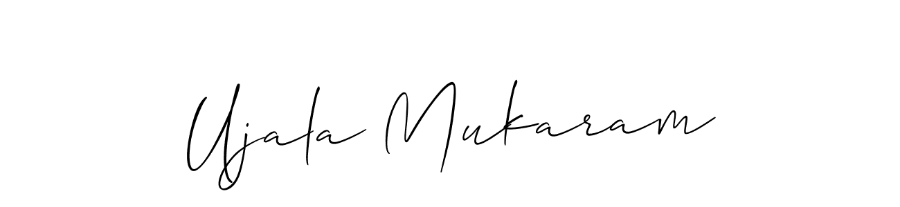 How to Draw Ujala Mukaram signature style? Allison_Script is a latest design signature styles for name Ujala Mukaram. Ujala Mukaram signature style 2 images and pictures png