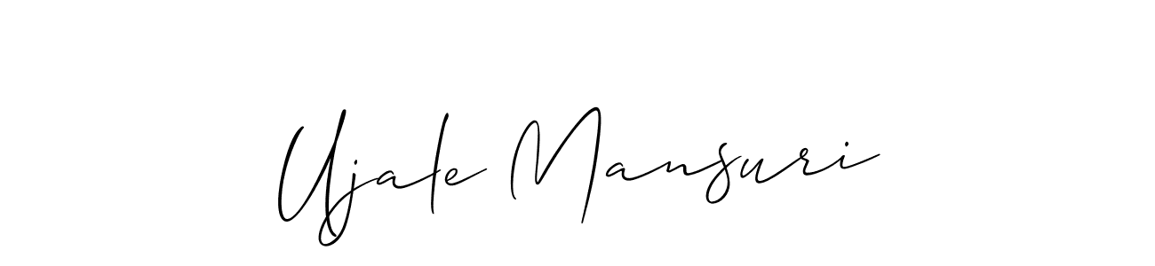 Ujale Mansuri stylish signature style. Best Handwritten Sign (Allison_Script) for my name. Handwritten Signature Collection Ideas for my name Ujale Mansuri. Ujale Mansuri signature style 2 images and pictures png
