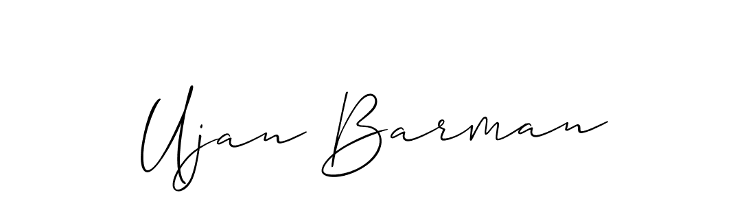 This is the best signature style for the Ujan Barman name. Also you like these signature font (Allison_Script). Mix name signature. Ujan Barman signature style 2 images and pictures png