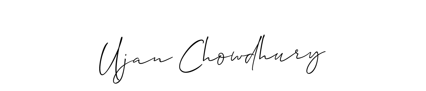 Ujan Chowdhury stylish signature style. Best Handwritten Sign (Allison_Script) for my name. Handwritten Signature Collection Ideas for my name Ujan Chowdhury. Ujan Chowdhury signature style 2 images and pictures png