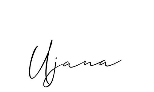 Ujana stylish signature style. Best Handwritten Sign (Allison_Script) for my name. Handwritten Signature Collection Ideas for my name Ujana. Ujana signature style 2 images and pictures png
