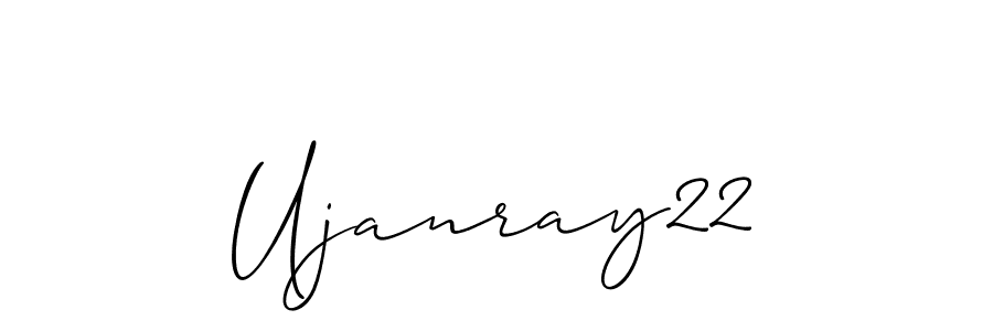 Design your own signature with our free online signature maker. With this signature software, you can create a handwritten (Allison_Script) signature for name Ujanray22. Ujanray22 signature style 2 images and pictures png