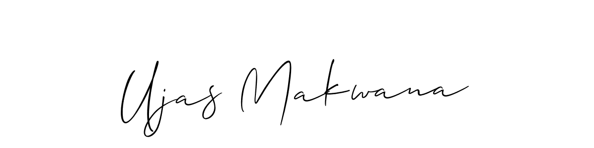 How to make Ujas Makwana signature? Allison_Script is a professional autograph style. Create handwritten signature for Ujas Makwana name. Ujas Makwana signature style 2 images and pictures png