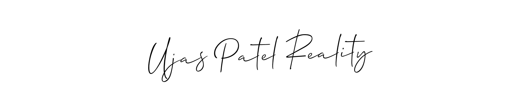 Also You can easily find your signature by using the search form. We will create Ujas Patel Reality name handwritten signature images for you free of cost using Allison_Script sign style. Ujas Patel Reality signature style 2 images and pictures png