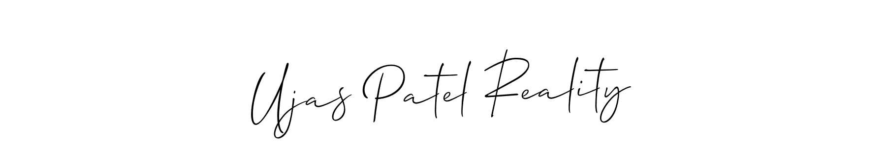 How to make Ujas Patel Reality name signature. Use Allison_Script style for creating short signs online. This is the latest handwritten sign. Ujas Patel Reality signature style 2 images and pictures png