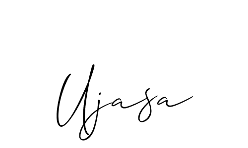 Use a signature maker to create a handwritten signature online. With this signature software, you can design (Allison_Script) your own signature for name Ujasa. Ujasa signature style 2 images and pictures png