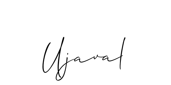 Design your own signature with our free online signature maker. With this signature software, you can create a handwritten (Allison_Script) signature for name Ujaval. Ujaval signature style 2 images and pictures png