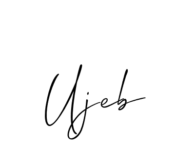 Use a signature maker to create a handwritten signature online. With this signature software, you can design (Allison_Script) your own signature for name Ujeb. Ujeb signature style 2 images and pictures png