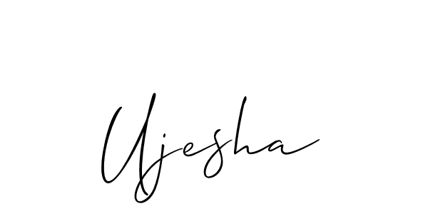 You can use this online signature creator to create a handwritten signature for the name Ujesha. This is the best online autograph maker. Ujesha signature style 2 images and pictures png