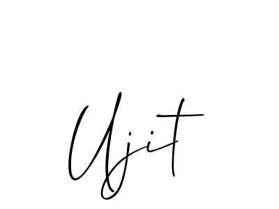 How to make Ujit signature? Allison_Script is a professional autograph style. Create handwritten signature for Ujit name. Ujit signature style 2 images and pictures png