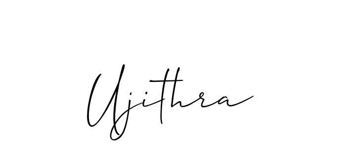 Use a signature maker to create a handwritten signature online. With this signature software, you can design (Allison_Script) your own signature for name Ujithra. Ujithra signature style 2 images and pictures png