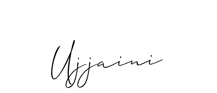 if you are searching for the best signature style for your name Ujjaini. so please give up your signature search. here we have designed multiple signature styles  using Allison_Script. Ujjaini signature style 2 images and pictures png