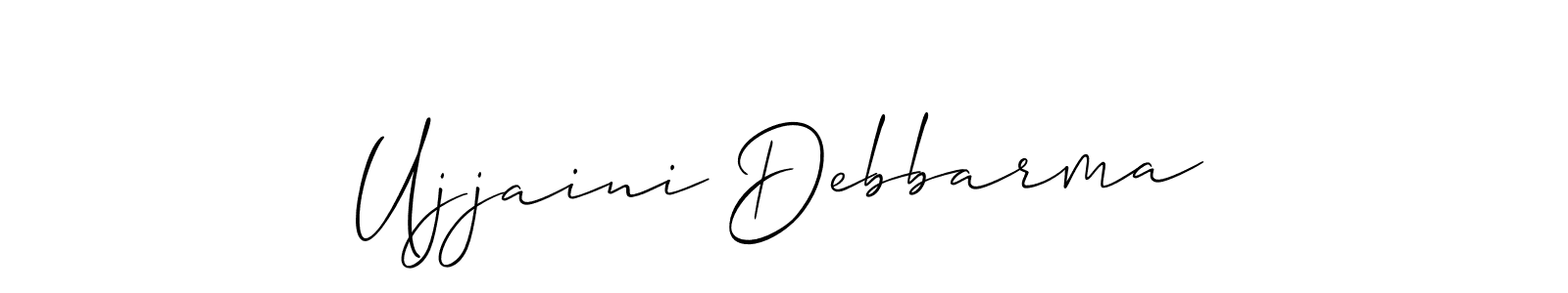 Create a beautiful signature design for name Ujjaini Debbarma. With this signature (Allison_Script) fonts, you can make a handwritten signature for free. Ujjaini Debbarma signature style 2 images and pictures png