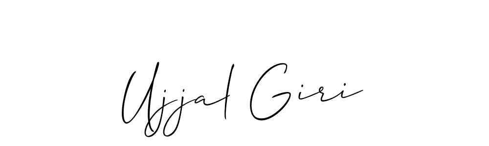 How to make Ujjal Giri name signature. Use Allison_Script style for creating short signs online. This is the latest handwritten sign. Ujjal Giri signature style 2 images and pictures png