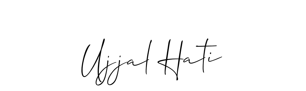 Similarly Allison_Script is the best handwritten signature design. Signature creator online .You can use it as an online autograph creator for name Ujjal Hati. Ujjal Hati signature style 2 images and pictures png