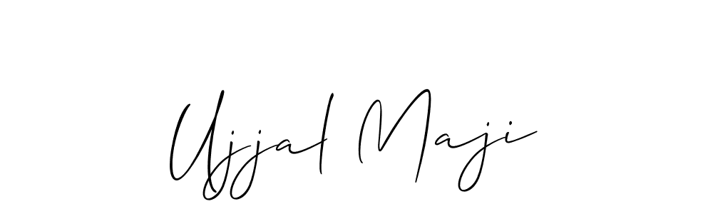 How to make Ujjal Maji signature? Allison_Script is a professional autograph style. Create handwritten signature for Ujjal Maji name. Ujjal Maji signature style 2 images and pictures png