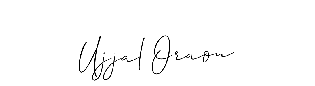 Ujjal Oraon stylish signature style. Best Handwritten Sign (Allison_Script) for my name. Handwritten Signature Collection Ideas for my name Ujjal Oraon. Ujjal Oraon signature style 2 images and pictures png