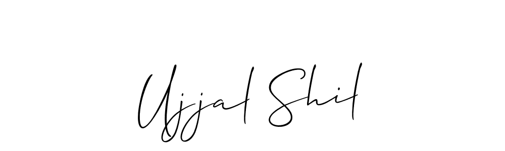 Also You can easily find your signature by using the search form. We will create Ujjal Shil name handwritten signature images for you free of cost using Allison_Script sign style. Ujjal Shil signature style 2 images and pictures png