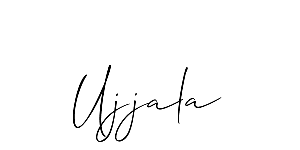 How to make Ujjala signature? Allison_Script is a professional autograph style. Create handwritten signature for Ujjala name. Ujjala signature style 2 images and pictures png