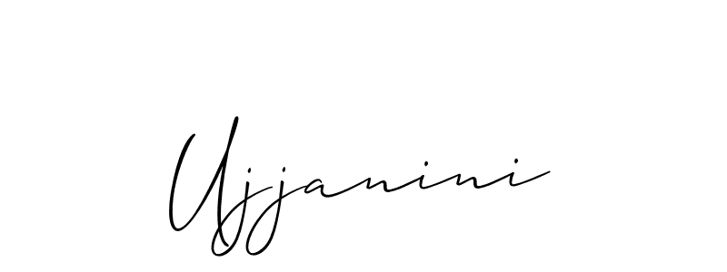 The best way (Allison_Script) to make a short signature is to pick only two or three words in your name. The name Ujjanini include a total of six letters. For converting this name. Ujjanini signature style 2 images and pictures png
