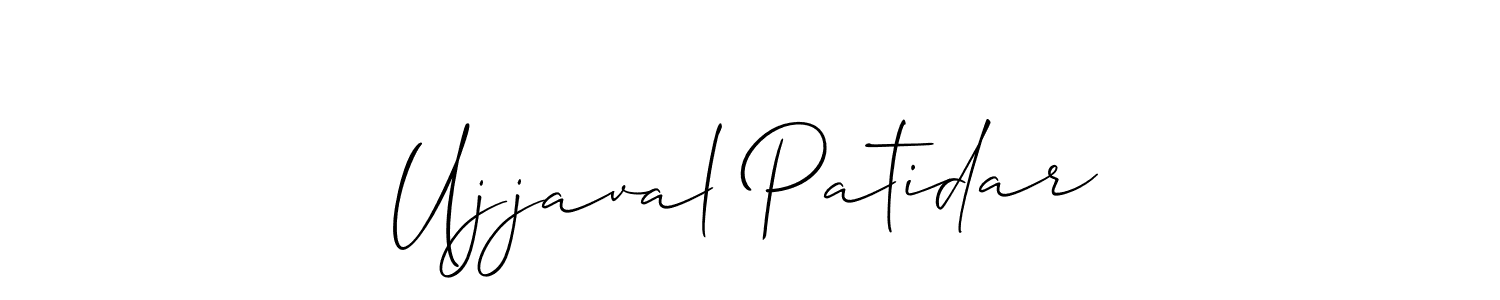 Also You can easily find your signature by using the search form. We will create Ujjaval Patidar name handwritten signature images for you free of cost using Allison_Script sign style. Ujjaval Patidar signature style 2 images and pictures png