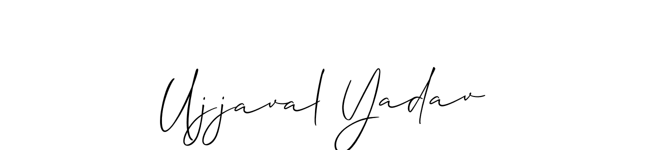 Also You can easily find your signature by using the search form. We will create Ujjaval Yadav name handwritten signature images for you free of cost using Allison_Script sign style. Ujjaval Yadav signature style 2 images and pictures png