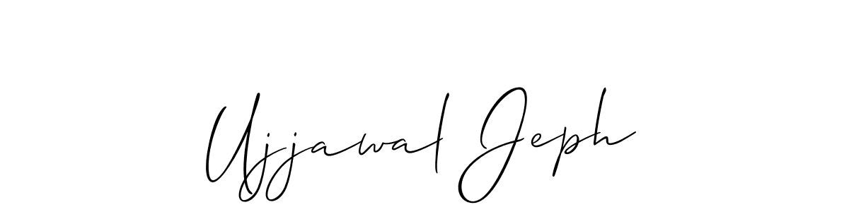 You should practise on your own different ways (Allison_Script) to write your name (Ujjawal Jeph) in signature. don't let someone else do it for you. Ujjawal Jeph signature style 2 images and pictures png