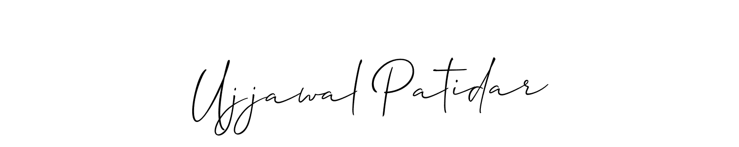 How to make Ujjawal Patidar name signature. Use Allison_Script style for creating short signs online. This is the latest handwritten sign. Ujjawal Patidar signature style 2 images and pictures png